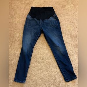 Isabel Maternity Over Belly Skinny Jeans Dark Wash — Size 8